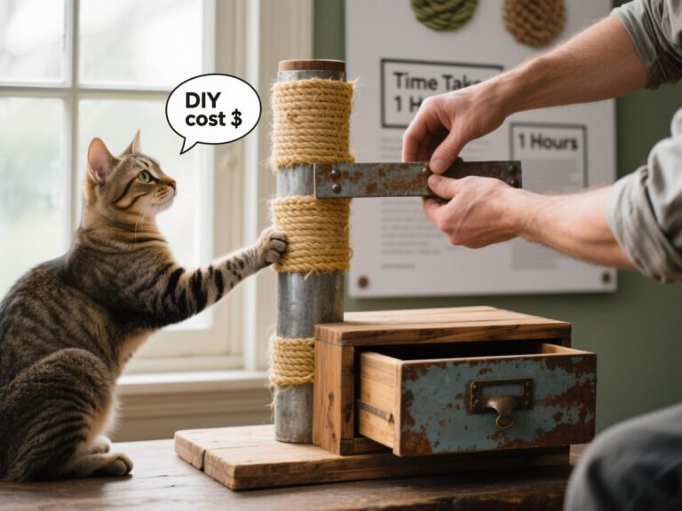 DIY Cat Scratching Post with Bed: Build a Combo Your Cat Will Love (Budget-Friendly!)